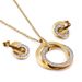 Women's Jewelry Set Stainless Steel Jewelry Double Ring Interlocking Diamond Jewelry_ipsvogv.com