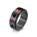 Men's Jewelry Spades Hearts Plum Blossom Squares Playing Card Pattern Titanium Steel Rotatable Ring_ipsvogv.com