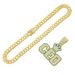 Hip Hop Full Diamond Personalized Letter Pendant, Necklace Jewelry, Men's New Cuban Chain Neckchain_ipsvogv.com