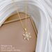 Ice 【 】 Flower Snow Light Luxury Charm Gorgeous Full Diamond Necklace Women's Versatile Clavicle Titanium Steel Chain 【 】_ipsvogv.com