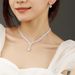 Bridal Jewelry Set - Exquisite Zircon Necklace, Bracelet & Earrings For Wedding_ipsvogv.com