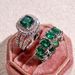 Cao Shi Luxurious Pair Fashion Square Geometric Set Elliptical Full Circle Noble Heavy Luxury Ring For Women_ipsvogv.com