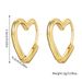 Unisex Copper Plated Real Gold Heart Earrings Versatile Light Luxury Temperament Atmospheric Female High Grade Earrings Niche_ipsvogv.com