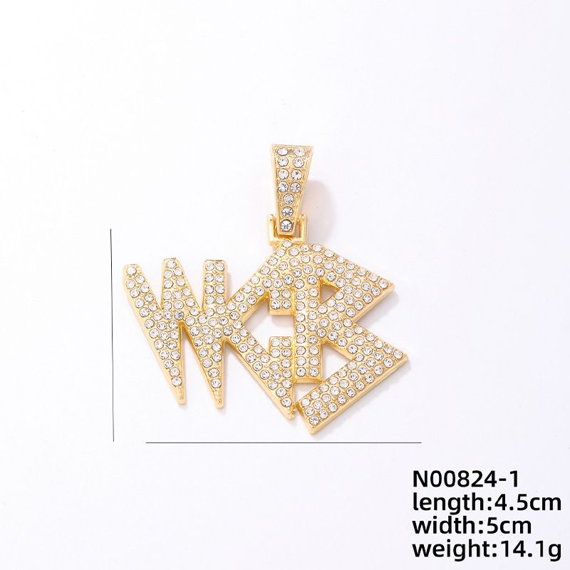 Necklace Pendant English Words Hip-hop Personality Exaggerated Trend Cool Men's And Women's Jewelry_ipsvogv.com