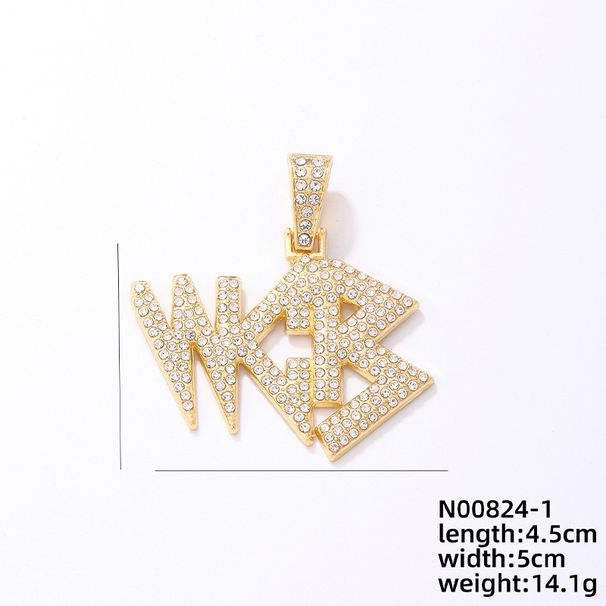 Necklace Pendant English Words Hip-hop Personality Exaggerated Trend Cool Men's And Women's Jewelry_ipsvogv.com