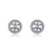 Simple And Dazzling 1ct Moissanite Earrings For Men And Women S925 Silver Full Of Colored Gemstones Earrings_ipsvogv.com