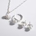 Pearl earring necklace set exquisite three piece bridal jewelry wedding banquet dress accessories_ipsvogv.com