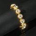 Fashionable versatile round diamond splicing Cuban chain bracelet for men women, cool rap and street dance trendy_ipsvogv.com