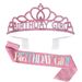 BIRTHDAY QUEEN Queen's Birthday Crown Etiquette Belt Ribbon Shoulder Strap Party_ipsvogv.com