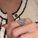 Middle Aged Micro Inlaid Zircon Flower With High-end Feel, Light Luxury, Niche Design, Versatile Ring, Open Ring_ipsvogv.com