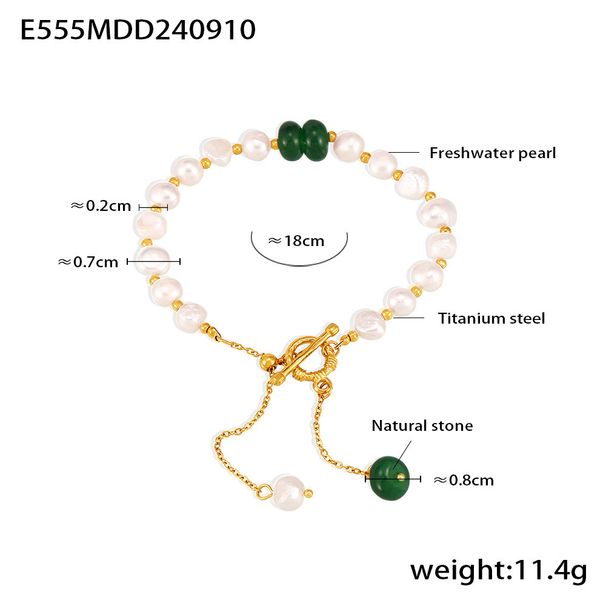 Freshwater Pearl Bracelet OT Buckle Tassel Natural Stone Pendant Small Fresh Wind Sweet Girl Handstring Jewelry_ipsvogv.com
