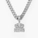 Hip Hop KING Crown Pendant Cuban Chain Letter Eco-friendly Alloy Men's Headwear Necklace_ipsvogv.com