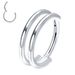 Men And Women's Jewelry G23 Titanium Seamless Ring Zircon Nose Ornaments Double Ring Nose Ring Ear Bone Ring Popular Body Piercing Ornaments_ipsvogv.com