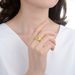 Women’s Jewelry Set Fashion Spot Trend Ins Light Luxury Style Square Diamond Zircon CZ Ring Opening Adjustable Wide Face Hand Jewelry_ipsvogv.com