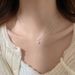 Difeng 999 Foot Silver Patchwork Pearl Necklace For Women, Niche Ins, Light Luxury Style Collarbone Chain,_ipsvogv.com