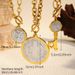 Gold Plated Angel Coin & Key Necklace - Stainless Steel Minimalist Jewelry For Women_ipsvogv.com