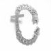 Hip Hop Diamond-Studded Cross-Shaped Chain For Men Trendy Cool Style Cuban Bracelet_ipsvogv.com