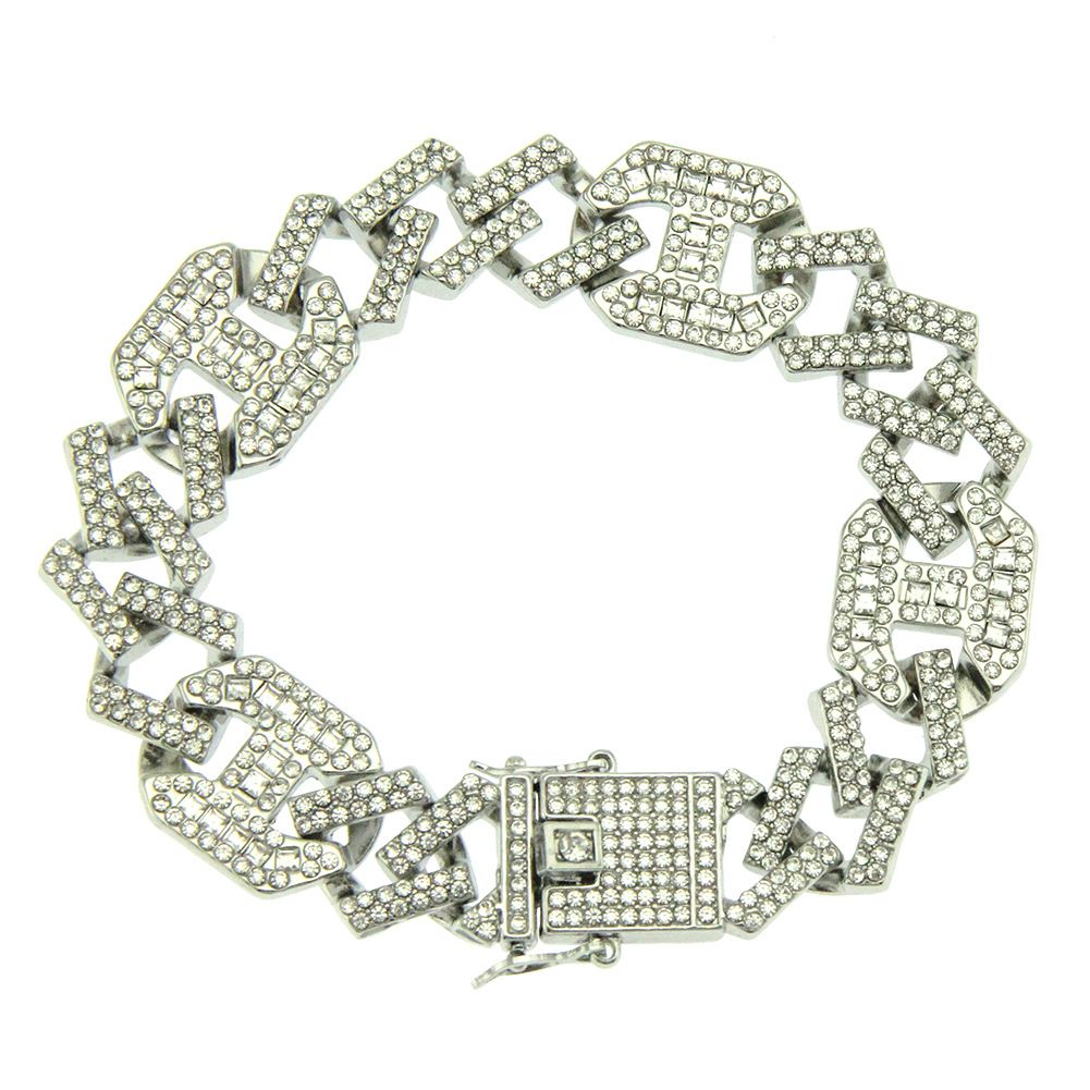 Hip Hop New Product Exaggerates Cuban Big Gold Chain, Men's Dominant Fashion Diamonds Necklace_ipsvogv.com