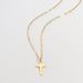 Gold Over Silver Cross Necklace For Women Small Stainless Steel Cross Pendant On 18 Inch Chain For Men And Women_ipsvogv.com