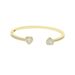 Women's Jewelry Hip Hop Heart Shaped Zircon Open High End Bracelet Trendy Punk Style Ladies Bracelet Electroplating_ipsvogv.com