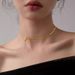 Bow Choker Necklace - Flat Snake Chain Collar (Adjustable Minimalist Gift Box Included)_ipsvogv.com