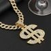 Unisex Popular Hip Hop Jewelry HIPHOP Dollar Pendant Necklace Hip Hop Men's Necklace Pendant_ipsvogv.com