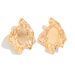 Minimalist Metal Round Smooth INS Style Water Ripple Irregular Geometric Earrings For Women_ipsvogv.com
