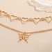 New Style Fashion Gold Love Butterfly 2-Layer Necklace Pendant_ipsvogv.com