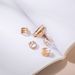 New Hollow Simple Patterned Joint Ring, Flower Leaf 5-piece Set Of And Rings_ipsvogv.com