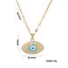 INS style Devil's Eye French oil drop pendant titanium steel stainless steel eye necklace in stock_ipsvogv.com
