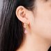 Cao Shitemu Waterdrop Shaped Pink With Birthstone, High Grade And Light Luxury Earrings, Design Earrings_ipsvogv.com
