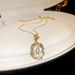 Real Gold Electroplated Silver Needles, Baroque Pearl Flower Earrings, Ring Necklace Set, French Style And High-end_ipsvogv.com