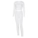 Women's Clothing Sports Long Sleeve Two Piece Set Casual Pant Suits Set_ipsvogv.com