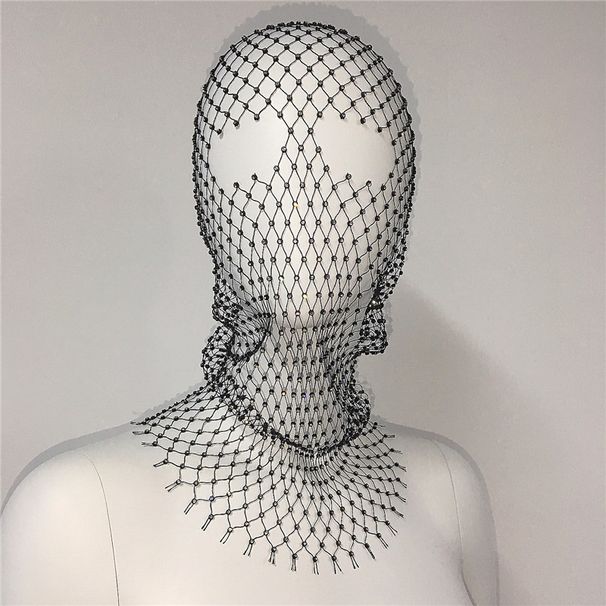 Mesh diamond fishing net hood fashion trend music party fishing net hat_ipsvogv.com