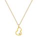 Body 【 Full Titanium Steel 】 Small Gourd With Diamond, Extremely Simple Personality, Real Gold Necklace Inside The Wind 【 】 Diamond, Personality,_ipsvogv.com