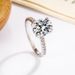 Sterling Silver S925 Moissanite Ring Oval Pigeon Egg 3 Carat Diamond Ring_ipsvogv.com
