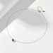 Women's Jewelry Emerald Heart Shaped Zircon Sterling Silver Necklace Niche Light Luxury High End Simple Versatile Clavicle Chain_ipsvogv.com