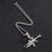 hot Selling Inlaid Gun Style Alloy Simulation AK Weapon Model Flash Diamond Jewelry Hip-hop Men's Necklace_ipsvogv.com