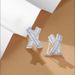 sterg Sier Fashionable And Light Zircon Geometric Arc Earrings_ipsvogv.com