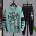Men's Clothing Casual sports suit sweatshirt men's spring and autumn printed men's autumn clothes loose two piece suit men's clothing wholesale_ipsvogv.com