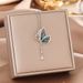 Butterfly Studded Diamond Titanium Steel Necklace For Women, With A High-end Feel And Timeless Fashion. Versatile_ipsvogv.com