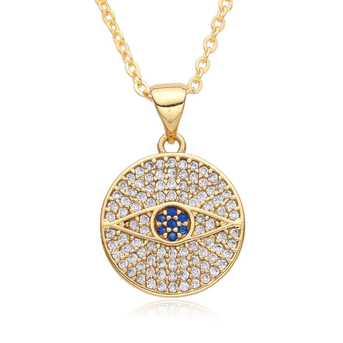 New Multi Form Devil's Eye Oil Drop Necklace Micro Inlaid Pendant Necklace Jewelry_ipsvogv.com