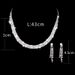 TIERED ELEGANCE 489 - Four-Layer Rhinestone & Pearl Bridal Jewelry Set (Claw Chain Necklace & Earrings, Wedding Accessories)_ipsvogv.com