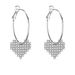 Unisex Real Gold Brass Electroplating Fashionable Full Diamond Heart Personality Earrings Sweet Temperament Earrings_ipsvogv.com