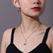 S925 Sterling Silver Red Agate Pendant Designer New Necklace Light Luxury Jewelry Sun Goddess Necklace_ipsvogv.com