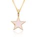 Oil Drop Star Pendant Necklace - Five-Pointed Star Clavicle Chain, Stylish Sweater Jewelry For Women_ipsvogv.com