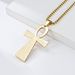 Ancient Egyptian Ankh Cross Titanium Steel Necklace Niche Personality Trendy Wear Pendant_ipsvogv.com