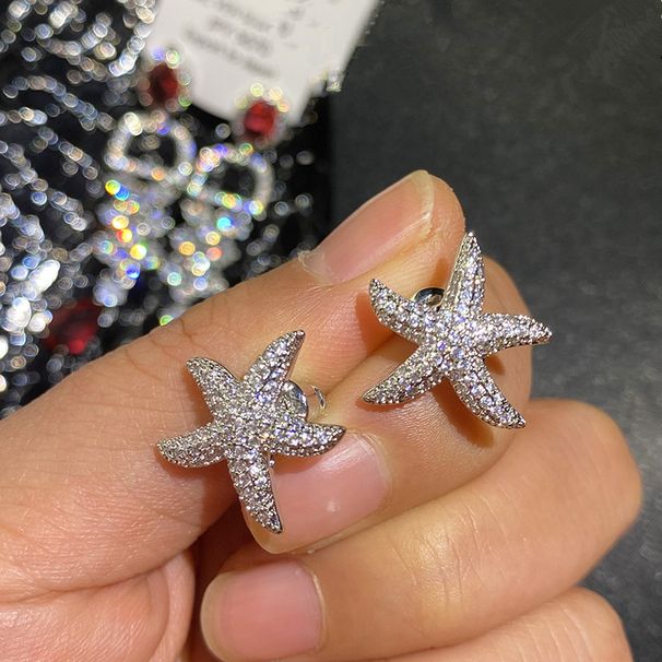 Cao Shi Haixing Female Ocean Cooled Light Wind Internet Celebrity New With Cute Charm Star Earrings_ipsvogv.com