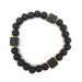 New Lava Block Volcano Stone Bracelet Men's Matte Black Glass Bead Bracelet_ipsvogv.com
