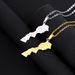 Stainless Steel Morocco Map And City Pendant Necklace Couple Style Ethnic Style Popular Personality Accessories_ipsvogv.com